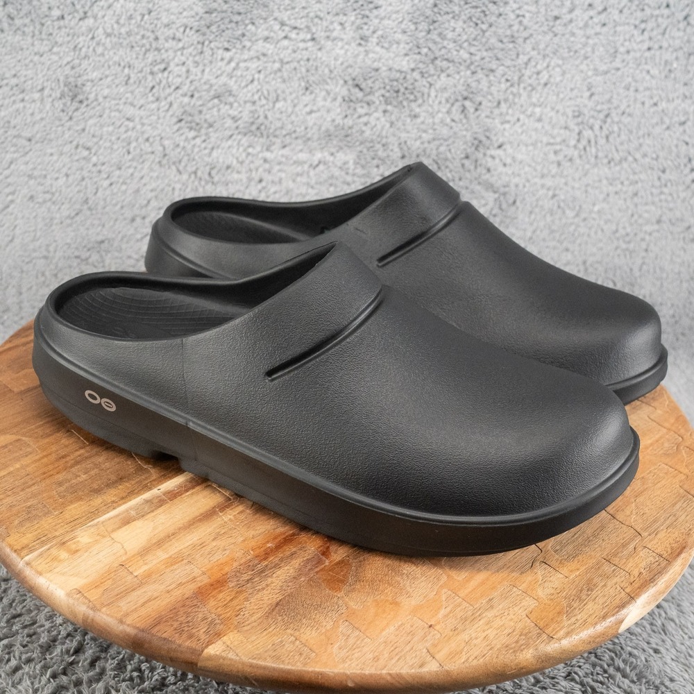 Oofos Oocloog Black Athletic Comfort Slip On Recovery Clogs Mens Size 11